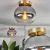 hofstein Plafonnier - Verre Apedo Laiton, 1 lumière* Lampes Modernes