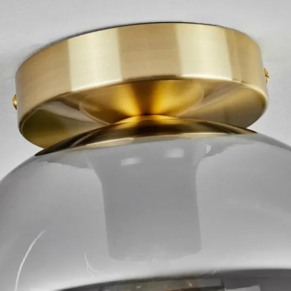 hofstein Plafonnier - Verre Apedo Laiton, 1 lumière* Lampes Modernes