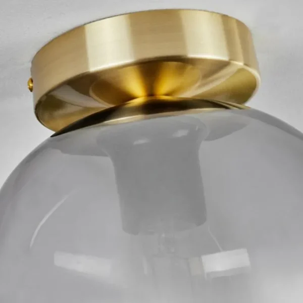 hofstein Plafonnier - Verre Apedo Laiton, 1 lumière* Lampes Modernes