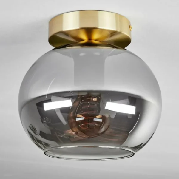 hofstein Plafonnier - Verre Apedo Laiton, 1 lumière* Lampes Modernes