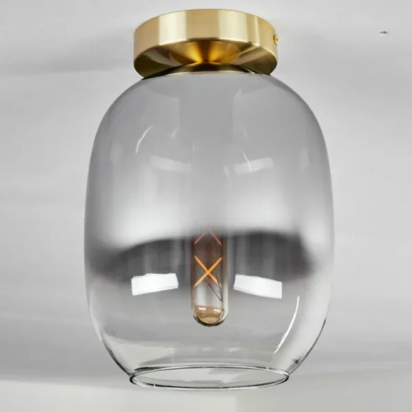 hofstein Plafonnier - Verre Apedo Laiton, 1 lumière* Lampes Modernes