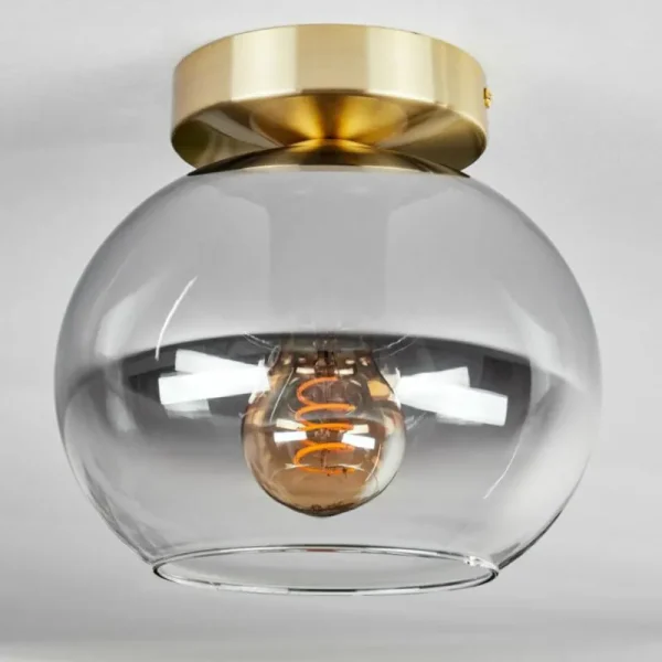 hofstein Plafonnier - Verre Apedo Laiton, 1 lumière* Lampes Modernes