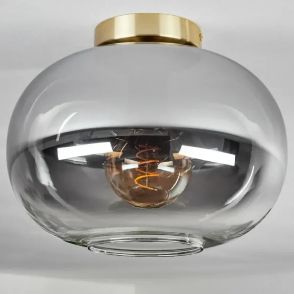 hofstein Plafonnier - Verre Apedo Laiton, Noir, 1 lumière* Lampes Modernes