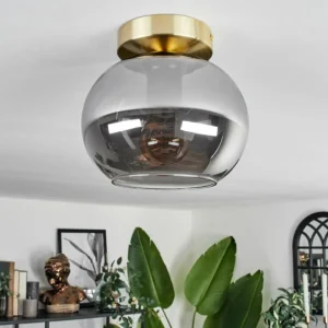 hofstein Plafonnier - Verre Apedo Laiton, 1 lumière* Lampes Modernes
