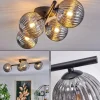 hofstein Plafonnier - Verre Chehalis Fumé, 4 lumières* Lampes Modernes