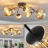 hofstein Plafonnier - Verre Chehalis Ambre, 6 lumières* Lampes Modernes