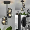 hofstein Plafonnier - Verre Chehalis Clair, Fumé, 4 lumières* Lampes Modernes