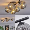 hofstein Plafonnier - Verre Chehalis Fumé, 5 lumières* Lampes Modernes