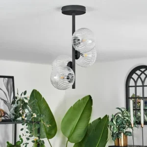 hofstein Plafonnier - Verre Chehalis Clair, 4 lumières* Lampes En Verre