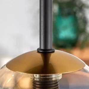 hofstein Plafonnier - Verre Chehalis Or, Noir, 5 lumières* Lampes En Verre