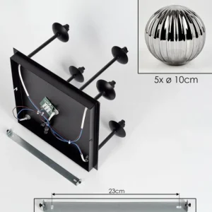 hofstein Plafonnier - Verre Chehalis Fumé, 5 lumières* Lampes Modernes