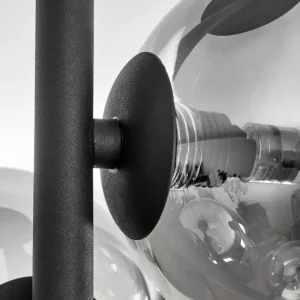 hofstein Plafonnier - Verre Chehalis Clair, Fumé, 4 lumières* Lampes Modernes
