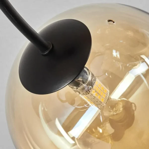 hofstein Plafonnier - Verre Chehalis Ambre, 6 lumières* Lampes En Verre