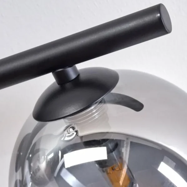 hofstein Plafonnier - Verre Chehalis Clair, Fumé, 4 lumières* Lampes Modernes