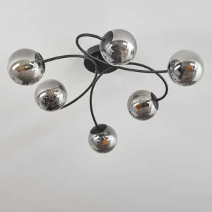 hofstein Plafonnier - Verre Chehalis Fumé, 6 lumières* Lampes Modernes