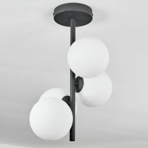 hofstein Plafonnier - Verre Chehalis Blanc, 4 lumières* Lampes En Verre