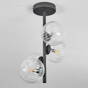 hofstein Plafonnier - Verre Chehalis Clair, 4 lumières* Lampes En Verre