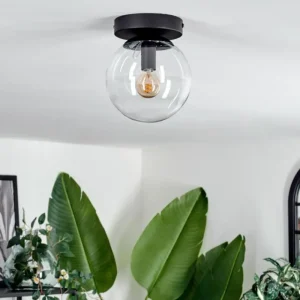 hofstein Plafonnier - Verre Gastor Clair, 1 lumière* Lampes En Verre