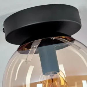 hofstein Plafonnier - Verre Gastor Ambre, 1 lumière* Lampes En Verre
