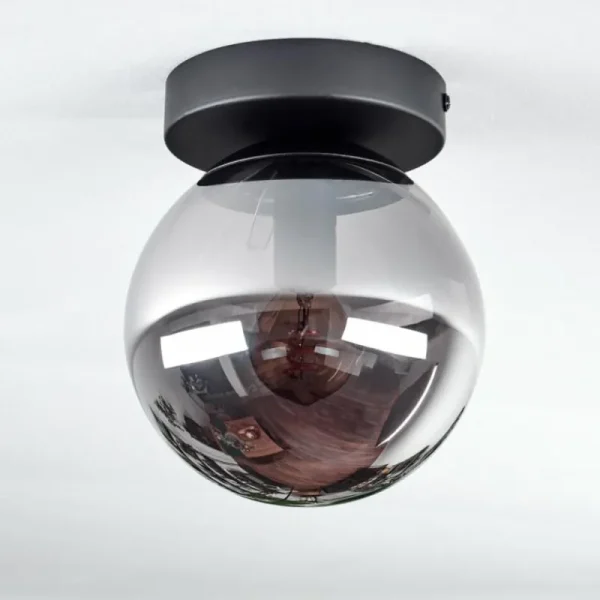 hofstein Plafonnier - Verre Gastor Fumé, 1 lumière* Lampes Modernes