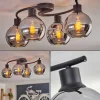 hofstein Plafonnier - Verre Koyoto Chrome, Fumé, 4 lumières* Lampes Modernes