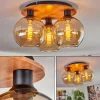 hofstein Plafonnier - Verre Koyoto Écru, Noir, 3 lumières* Lampes Modernes