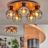 hofstein Plafonnier - Verre Koyoto Écru, Noir, 5 lumières* Lampes Modernes