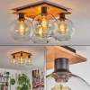 hofstein Plafonnier - Verre Koyoto Écru, Noir, 4 lumières* Lampes Modernes