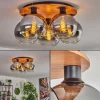 hofstein Plafonnier - Verre Koyoto Écru, Noir, 5 lumières* Lampes Modernes