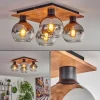 hofstein Plafonnier - Verre Koyoto Écru, Noir, 4 lumières* Lampes Modernes