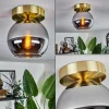 hofstein Plafonnier - Verre Koyoto Laiton, Noir, 1 lumière* Lampes Modernes