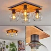 hofstein Plafonnier - Verre Koyoto Écru, Noir, 4 lumières* Lampes Modernes