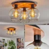 hofstein Plafonnier - Verre Koyoto Écru, Noir, 3 lumières* Lampes Modernes