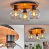 hofstein Plafonnier - Verre Koyoto Écru, Noir, 3 lumières* Lampes Modernes