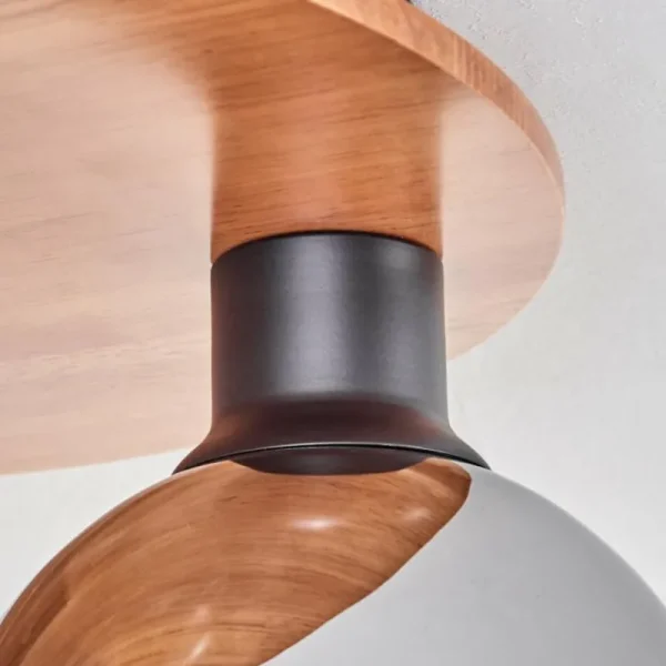 hofstein Plafonnier - Verre Koyoto Écru, Noir, 3 lumières* Lampes Modernes