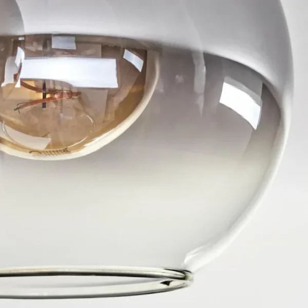 hofstein Plafonnier - Verre Koyoto Écru, Noir, 5 lumières* Lampes Modernes