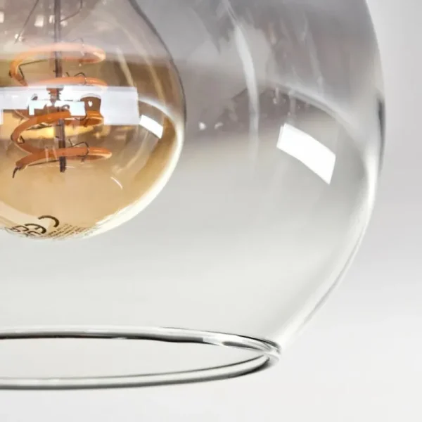 hofstein Plafonnier - Verre Koyoto Écru, Noir, 6 lumières* Lampes Modernes