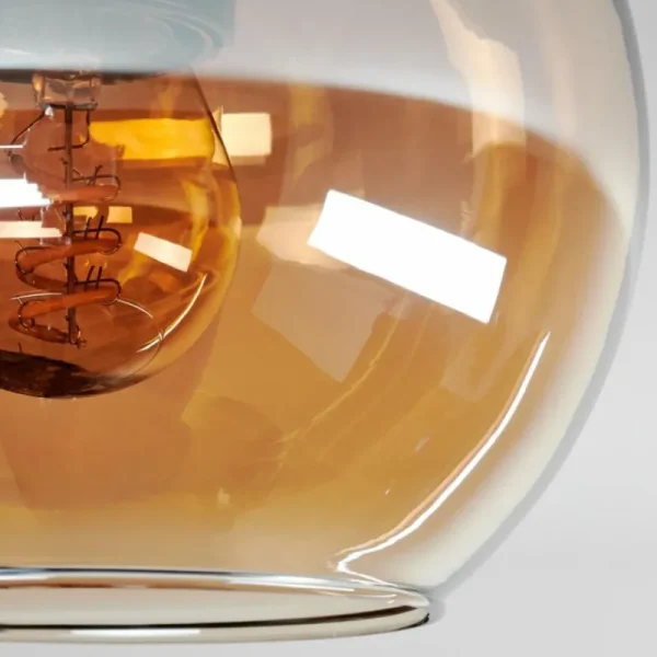 hofstein Plafonnier - Verre Koyoto Laiton, 1 lumière* Lampes En Verre