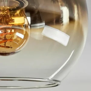 hofstein Plafonnier - Verre Koyoto Laiton, 1 lumière* Lampes En Verre