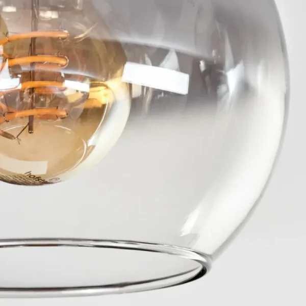 hofstein Plafonnier - Verre Koyoto Écru, Noir, 4 lumières* Lampes Modernes