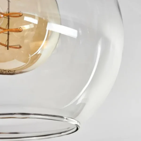 hofstein Plafonnier - Verre Koyoto Écru, Noir, 4 lumières* Lampes Modernes