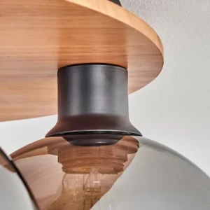 hofstein Plafonnier - Verre Koyoto Écru, Noir, 5 lumières* Lampes Modernes