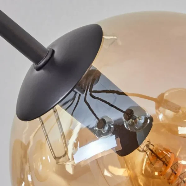 hofstein Plafonnier - Verre Koyoto Ambre, 7 lumières* Lampes En Verre