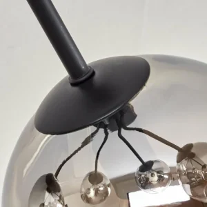 hofstein Plafonnier - Verre Koyoto Clair, Fumé, 5 lumières* Lampes Modernes