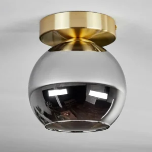 hofstein Plafonnier - Verre Koyoto Laiton, Noir, 1 lumière* Lampes Modernes