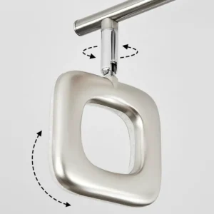 hofstein Plafonnier Villenauxe LED Chrome, Nickel mat, 2 lumières* Lampes Modernes