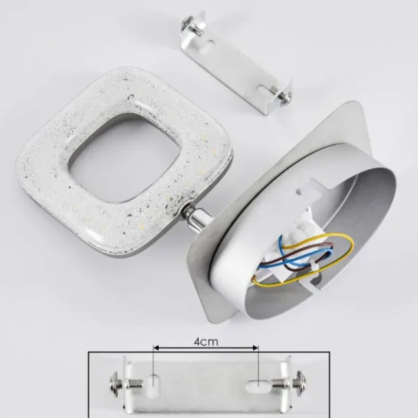 hofstein Plafonnier Villenauxe LED Chrome, Nickel mat, 1 lumière* Lampes Modernes