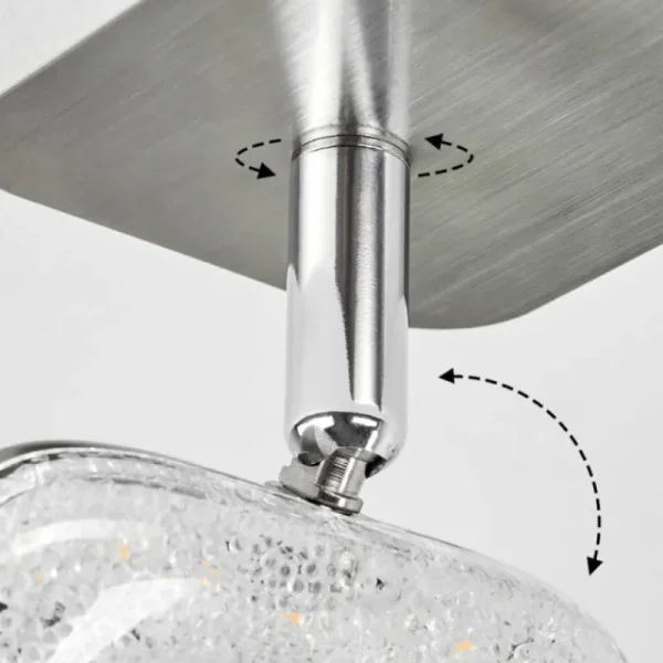 hofstein Plafonnier Villenauxe LED Chrome, Nickel mat, 1 lumière* Lampes Modernes