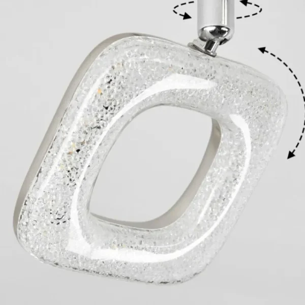 hofstein Plafonnier Villenauxe LED Chrome, Nickel mat, 2 lumières* Lampes Modernes