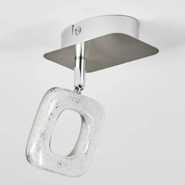 hofstein Plafonnier Villenauxe LED Chrome, Nickel mat, 1 lumière* Lampes Modernes
